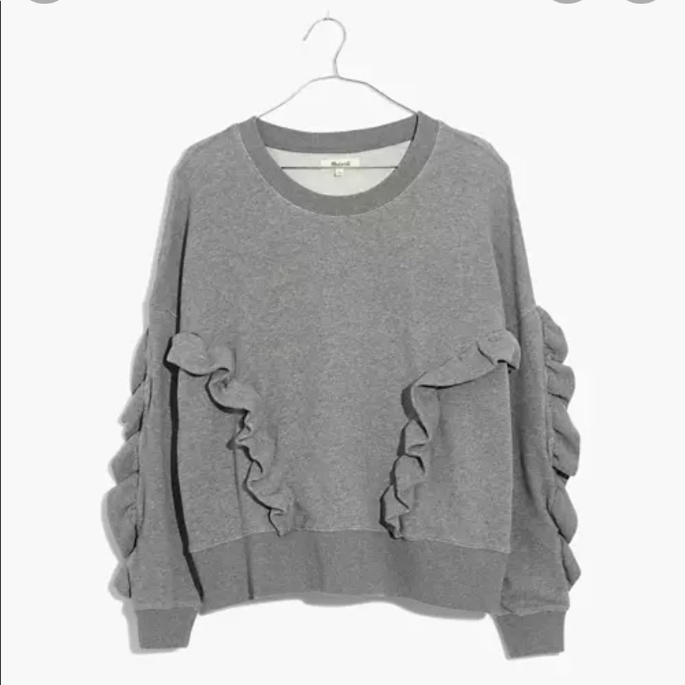 Madewell ruffled sweatshirt